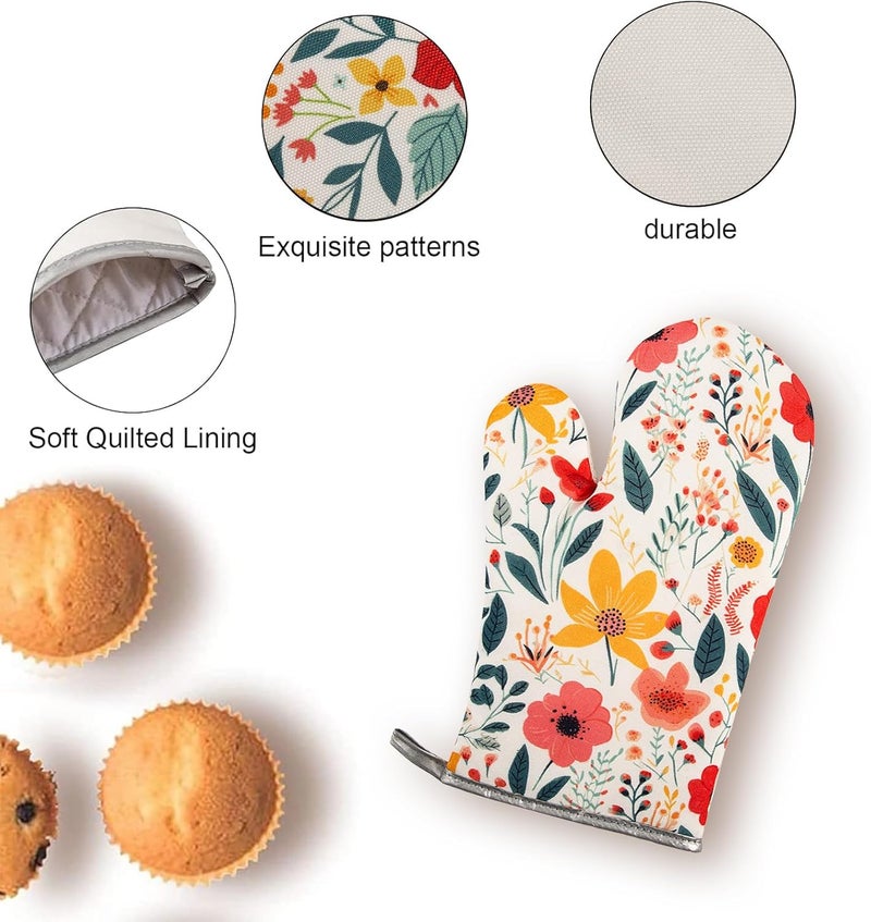 QEES Pioneer Woman Insulated Casserole Carriers for Hot or Cold Food+Oven Mitts and Pot Holders Sets,Oven Gloves+Hot Pads.Pioneer Woman Kitchen Stuff.Pioneer Woman Kitchen Accessories,Gifts for Women (3) - Image 3